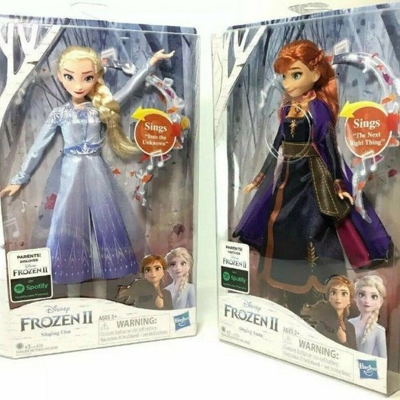 ❄️DIsney FROZEN II ELSA & ANNA ❄️SINGING 2 Doll Set Sealed New
